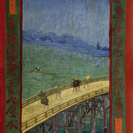 Πίνακας σε καμβά VAN GOGH - JAPANAISERIE BRIDGE IN THE RAIN - Vincent Van Gogh Sticky 5