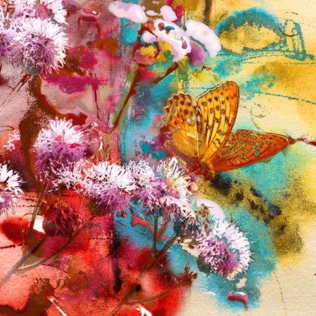 Πίνακας Τετράγωνος BUTTERFLY MEDIA - Πεταλουδες Sticky 4