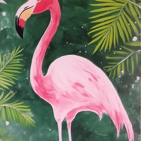 Πινακας σε καμβά WATERCOLOR FLAMINGO - Πουλια Sticky 5
