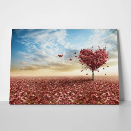 Πινακας σε καμβά AUTUMN HEART - Botanical - Φυτα Sticky 1