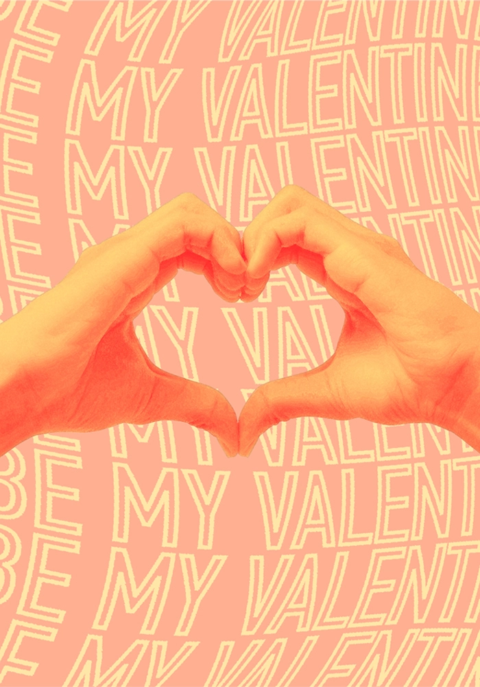 Πινακας σε καμβά BE MY VALENTINE
