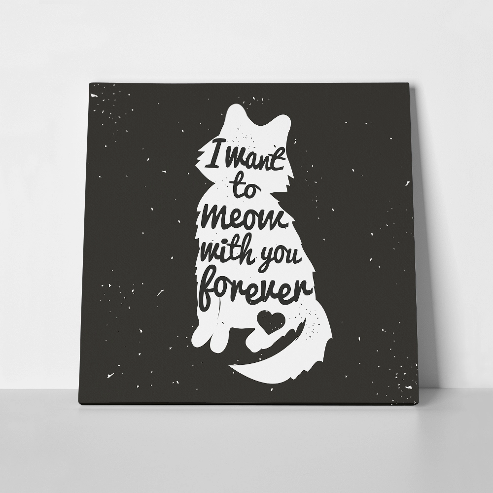Πίνακας σε καμβά CAT FOREVER