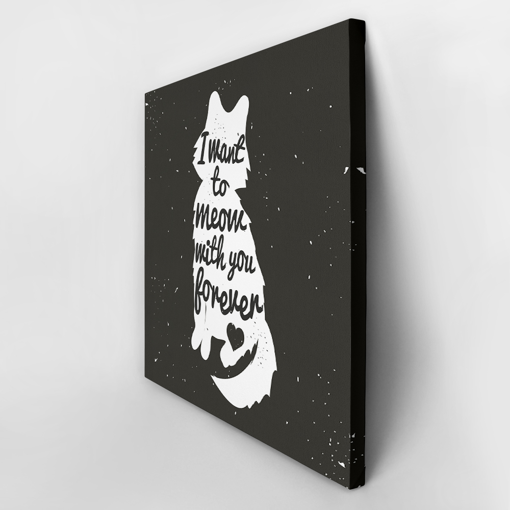 Πίνακας σε καμβά CAT FOREVER