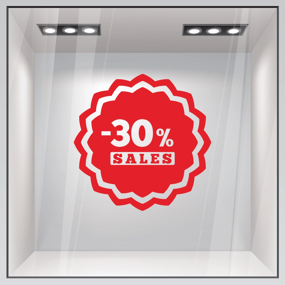 Αυτοκολλητο Εκπτωσεων SALES 50