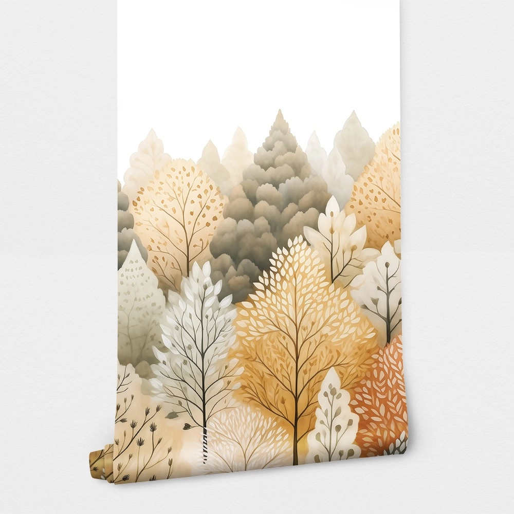Αυτοκόλλητη Ταπετσαρία τοίχου FALL FOREST TREES