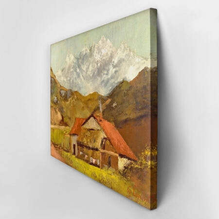 Πινακας σε καμβά GUSTAVE COURBET - A HUT IN THE MOUNTAINS - Gustave Courbet Sticky 3