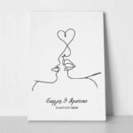 Πινακας σε καμβά LINE FACES VALENTINE B