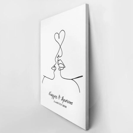Πινακας σε καμβά LINE FACES VALENTINE B - Αγαπη - Ερωτας Sticky 3