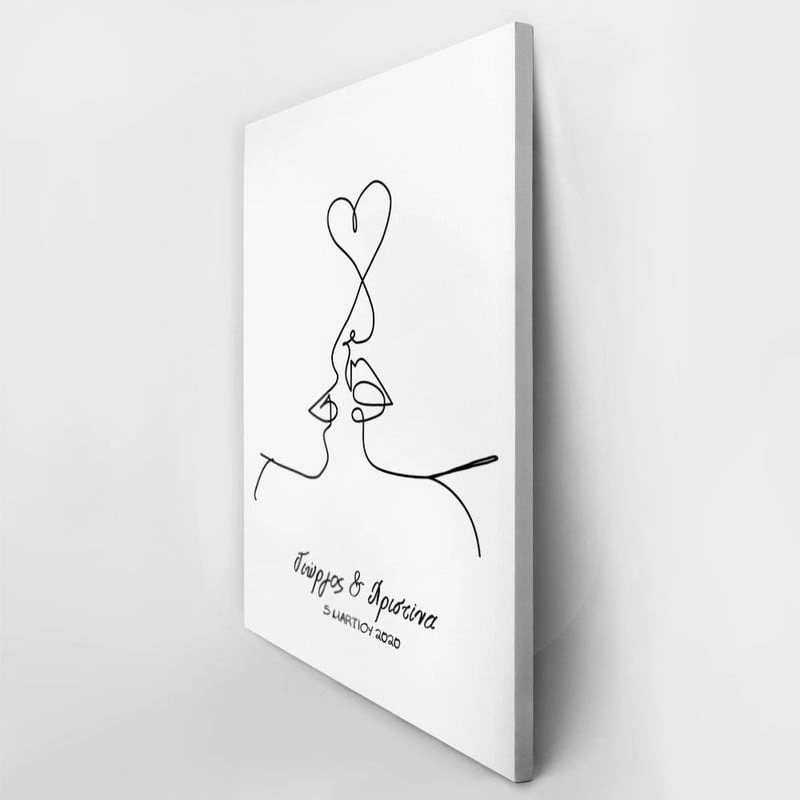 Πινακας σε καμβά LINE FACES VALENTINE B