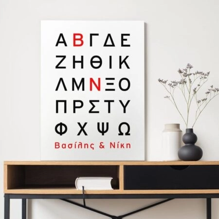 Πινακας σε καμβά LOVE LETTERS