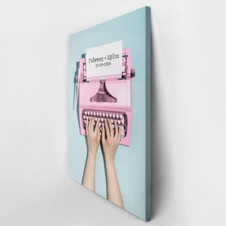 Πίνακας σε καμβά LOVE TYPEWRITER - Αγαπη - Ερωτας Sticky 3