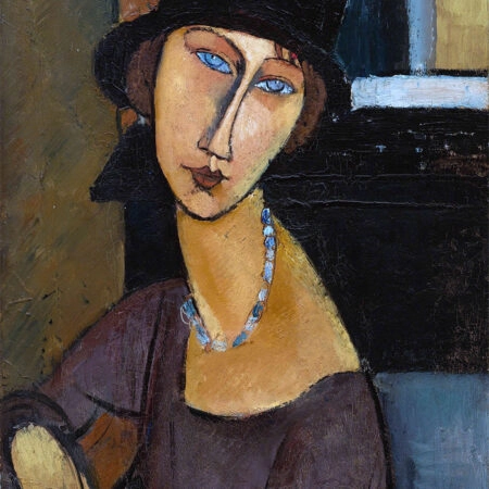 Πινακας σε καμβά MODIGLIANI - JEANNE HEBUTERNE WITH HAT AND NECKLACE - Modigliani Amedeo Sticky 5