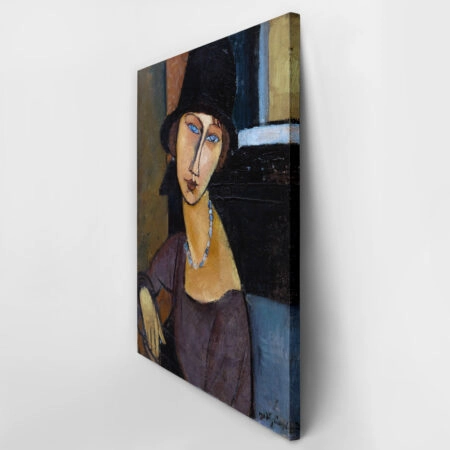 Πινακας σε καμβά MODIGLIANI - JEANNE HEBUTERNE WITH HAT AND NECKLACE - Modigliani Amedeo Sticky 3