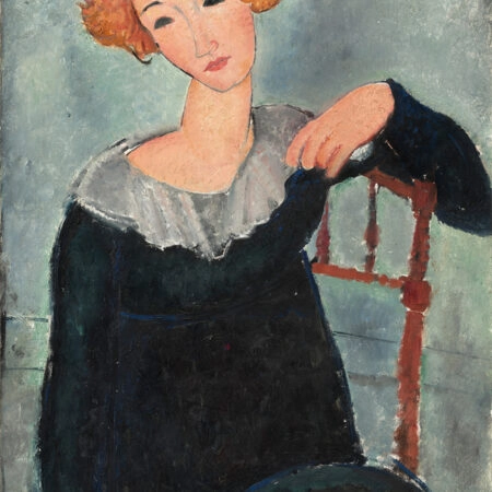 Πινακας σε καμβά MODIGLIANI - WOMAN WITH RED HAIR - Modigliani Amedeo Sticky 5