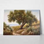 Πινακας σε καμβά OLIVE PATH TO THE SEA