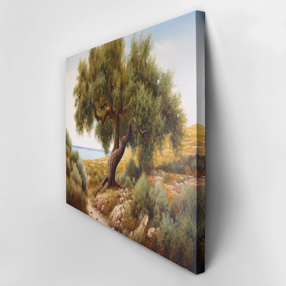 Πινακας σε καμβά OLIVE PATH TO THE SEA