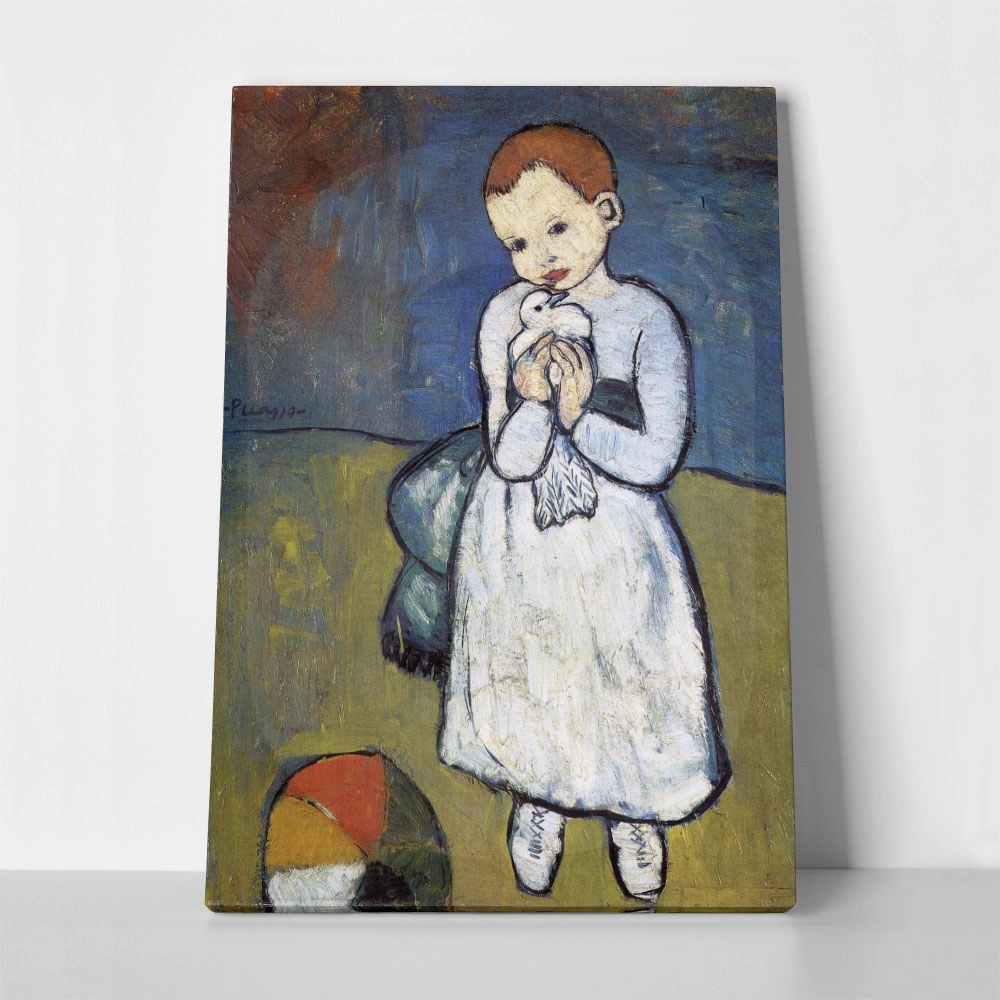 Πινακας σε καμβά PICASSO - CHILD WITH DOVE