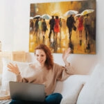 Πινακας σε καμβά RAIN PEOPLE PAINTING