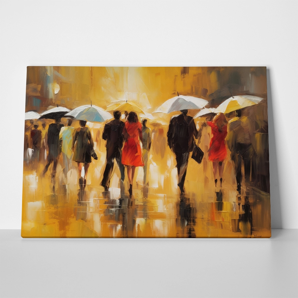 Πινακας σε καμβά RAIN PEOPLE PAINTING