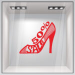 Αυτοκολλητο εκπτωσεων SALE SHOE