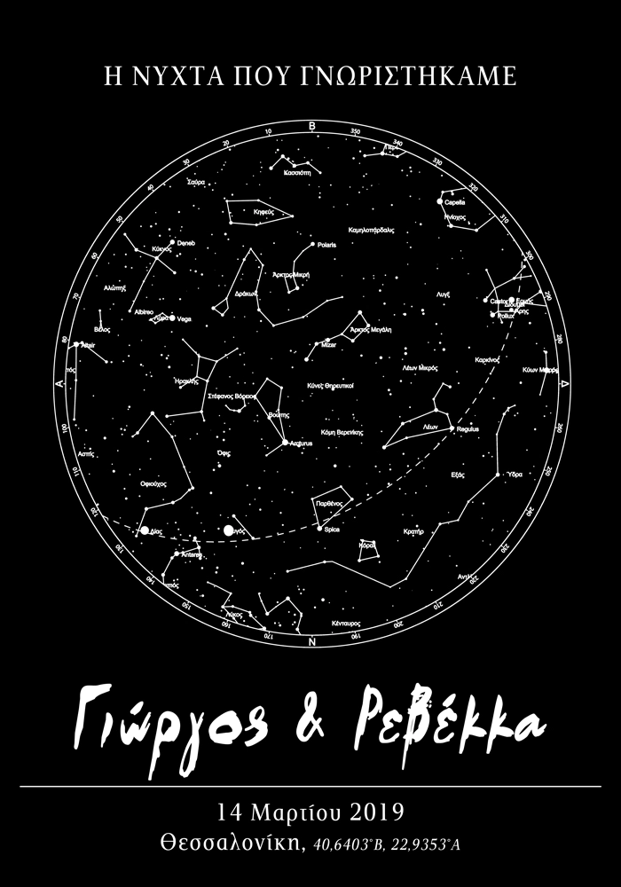 Πίνακας σε καμβά STARS LOVE black