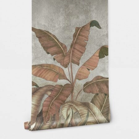 Αυτοκόλλητη Ταπετσαρία τοίχου TROPICAL LEAVES ON CONCRETE - Tropical Sticky 2