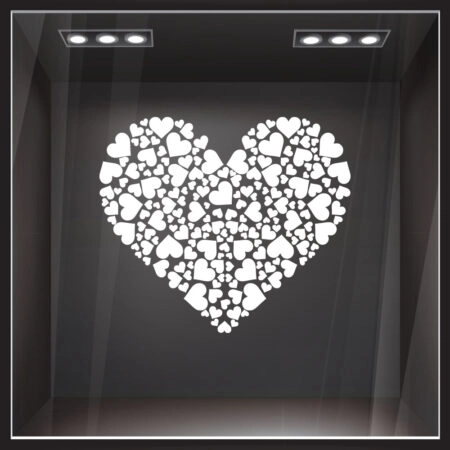 Aυτοκόλλητο βιτρίνας VALENTINE HEART - Αγίου Βαλεντίνου Sticky 2