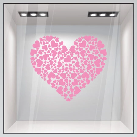 Aυτοκόλλητο βιτρίνας VALENTINE HEART - Αγίου Βαλεντίνου Sticky 3