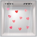 Αυτοκόλλητο Βιτρίνας VALENTINE HEARTS WINDOW