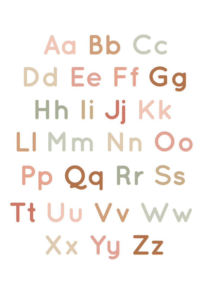 Πινακας σε καμβά ALPHABET UPPER LOWER