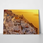 Πινακας σε καμβά AMAZING SUNSET OIA VILLAGE SANTORINI ISLAND