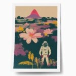 Πόστερ ASTRONAUT ON A FLOWER PLANET