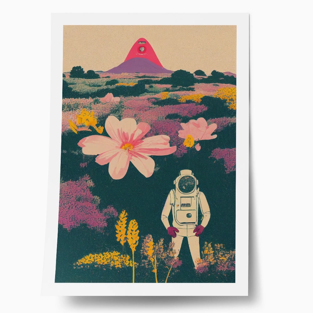 Πόστερ ASTRONAUT ON A FLOWER PLANET
