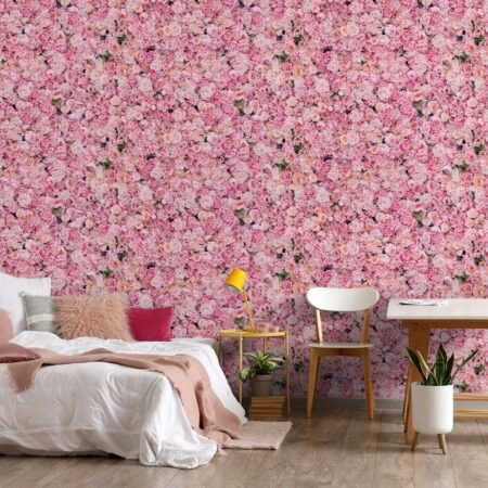 Αυτοκόλλητη Ταπετσαρία τοίχου BEAUTIFUL PINK FLOWERS