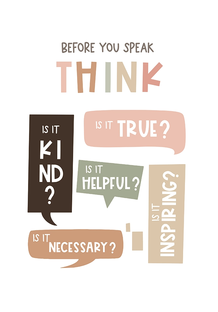 Πινακας σε καμβά BEFORE YOU SPEAK