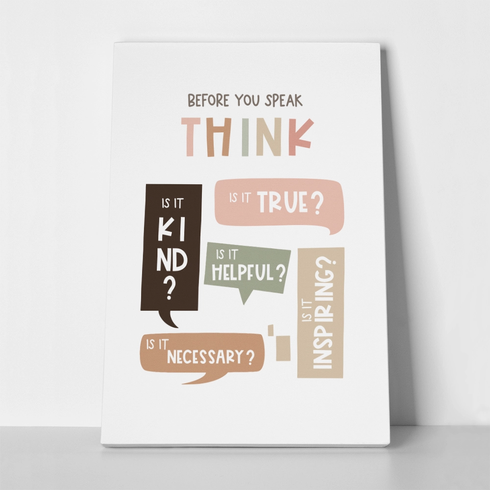 Πινακας σε καμβά BEFORE YOU SPEAK