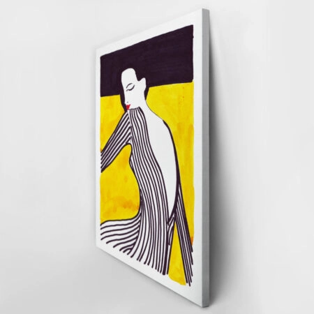 Πινακας σε καμβά BLACK AND YELLOW WOMAN - Μοδα και Διασκεδαση Sticky 3