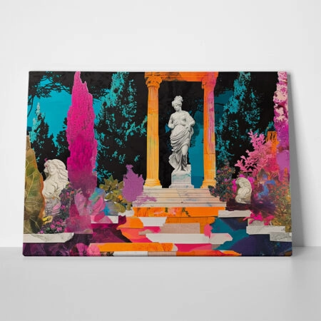 Πινακας σε καμβά COLLAGE WITH ANTIQUE FEMALE SCULPTURE - Αξιοθεατα και Ιστορια Sticky 1