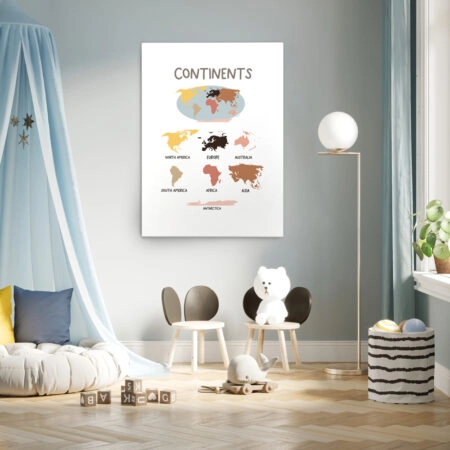 Πινακας σε καμβά CONTINENTS