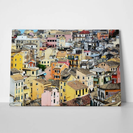Πινακας σε καμβά CORFU HOUSES