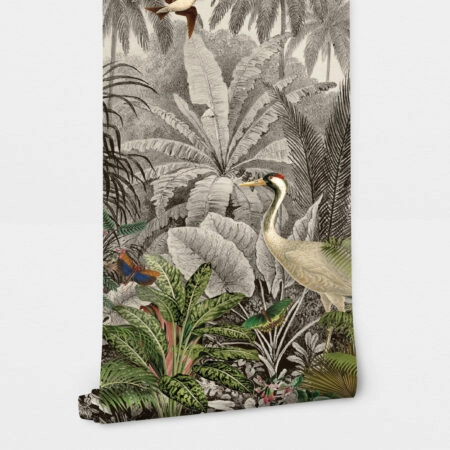 Αυτοκόλλητη Ταπετσαρία τοίχου DETAILED FOREST AND ANIMALS - Tropical Sticky 2