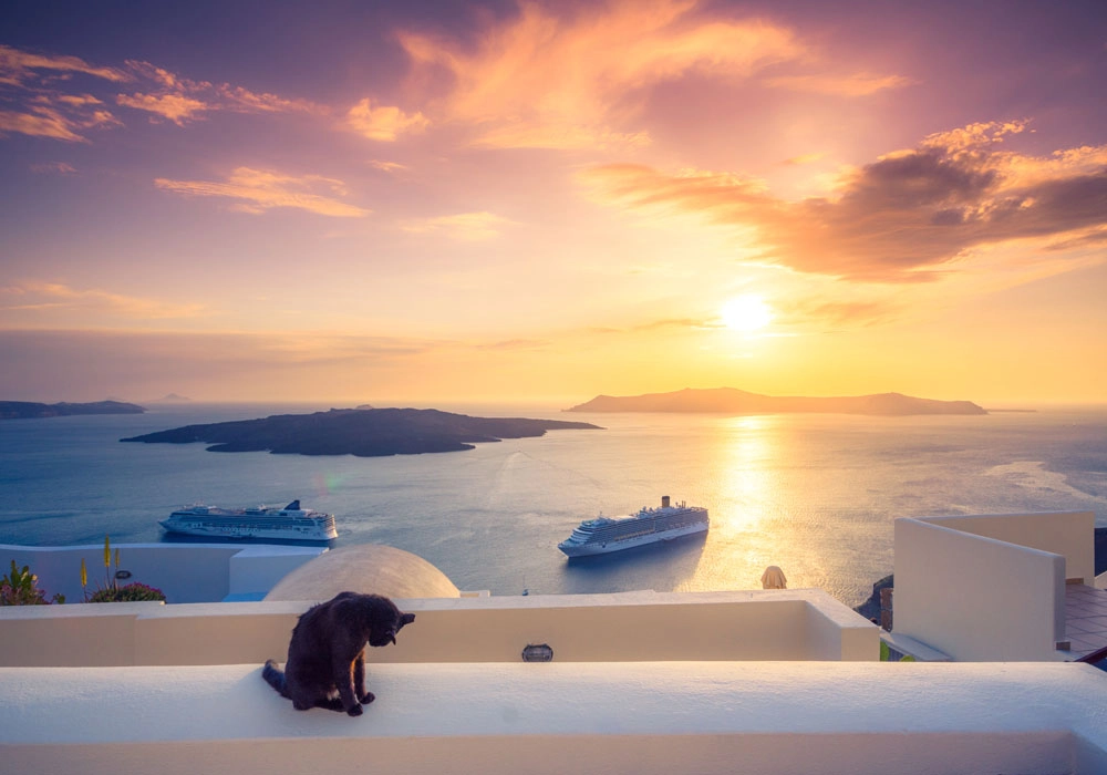 Πινακας σε καμβά FIRA TOWN SANTORINI 2