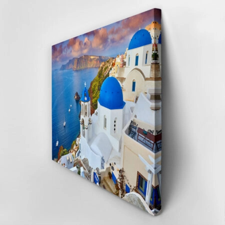 Πινακας σε καμβά FIRA TOWN SANTORINI 3 - Νησια Sticky 2