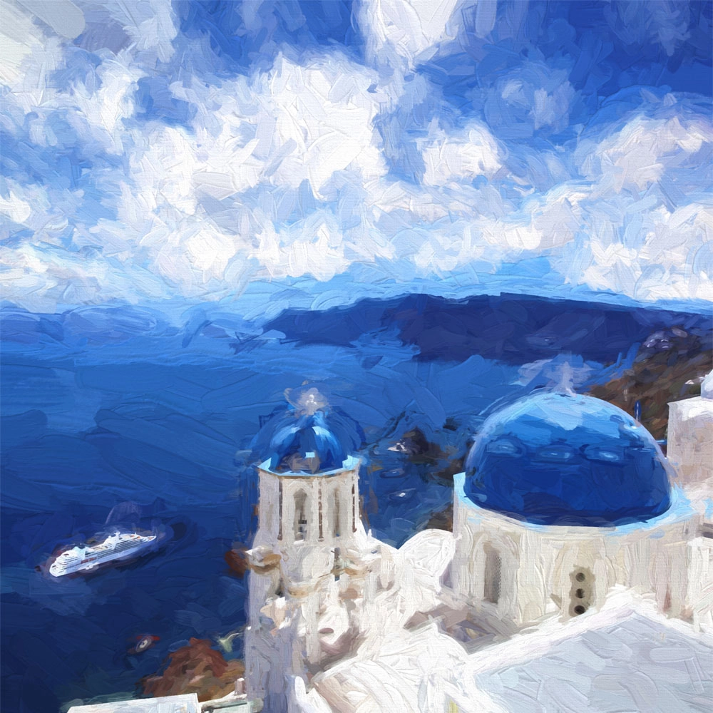 Πίνακας Τετράγωνος FIRA TOWN SANTORINI