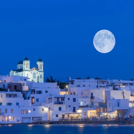 Πινακας σε καμβά FULL MOON OVER PAROS - Νησια Sticky 4