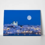 Πινακας σε καμβά FULL MOON OVER PAROS
