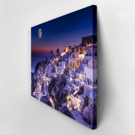 Πινακας σε καμβά FULL MOON OVER SANTORINI - Πινακες σε καμβα Sticky 2