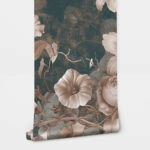 Αυτοκόλλητη Ταπετσαρία τοίχου HORN FLOWERS PAINTING