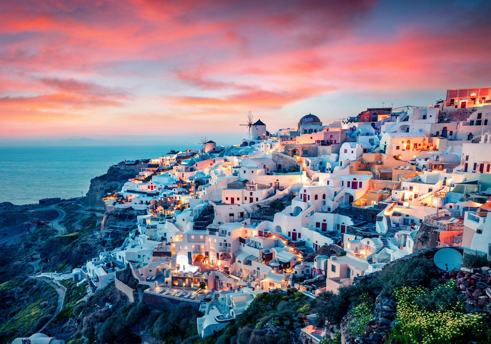 Πινακας σε καμβά IMPRESSIVE SANTORINI