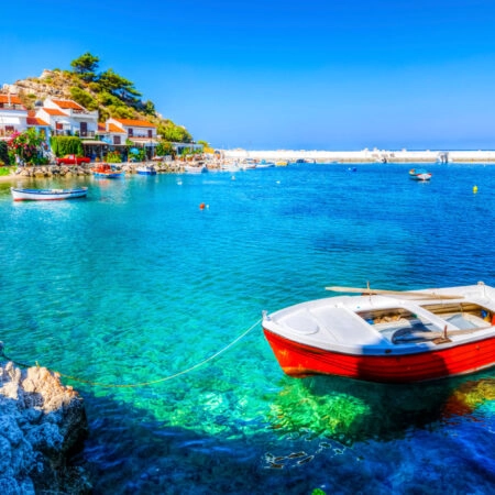 Πινακας σε καμβά KOKKARI SAMOS 8 - Λιμανια Sticky 4